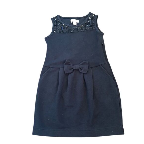 The Children's Place Toddler Girls XS size 4 Blue Sleeveless Bow Party Dress - Picture 1 of 6
